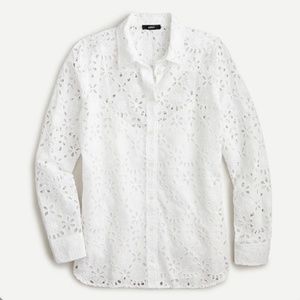 J. Crew Button-Up Shirt in Embroidered Eyelet
